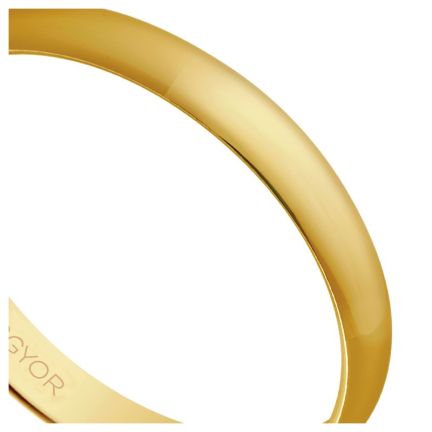 Alianza de oro amarillo de boda media cana 3mm en oro 9 Kilates - foto 04 - Argyor rfcia.9K50305