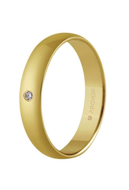 Alianza de oro amarillo 18K con diamante. 4mm - foto 1 - Argyor rfcia.55401001