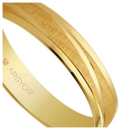 Alianza de oro amarillo 9 kilates. 4mm. estriada con diagonales - foto 04 - Argyor rfcia.9K5140329