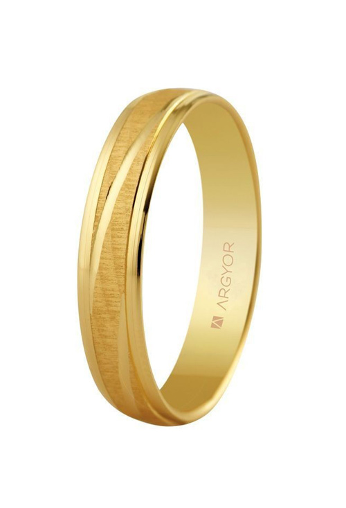 Alianza de boda oro 9 ktes. 4mm. estriada con diagonales - foto 1 - Argyor rfcia.9K5140329