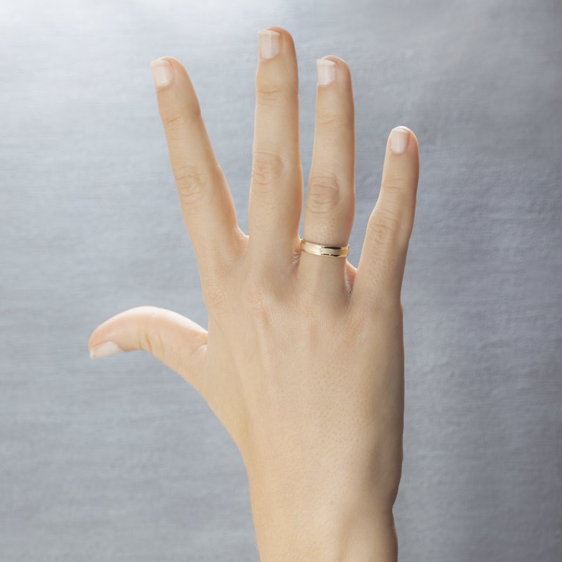 Alianza de matrimonio oro 9 Ktes amarillo 4mm. Argyor 9K5140044D Alianza de boda oro amarillo 9 ktes con diamante. mate y brillo - foto 05 - rfcia 045_9K5140044D