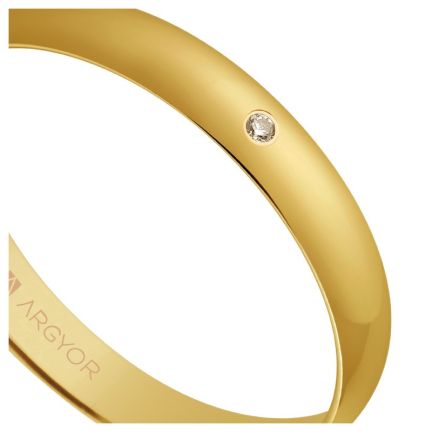 Alianza de oro amarillo 9 ktes y diamante - foto 04 - Argyor rfcia.9K50302D