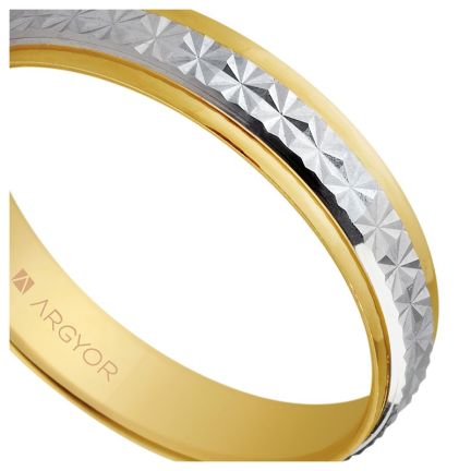 Alianza de oro bicolor 9 ktes. lapidado - foto 04 - rfcia 9K5240108