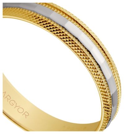 Alianza de oro bicolor de 9 kilates - foto 04 - rfcia 9K5240115