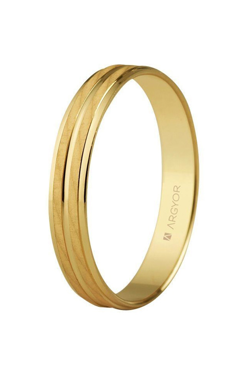 Alianza de oro 9 ktes bandas mate y biseles brillo - foto 1 - Argyor rfcia.9K5140340