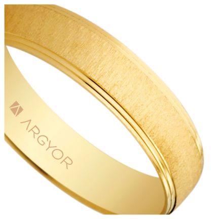 Alianza de oro amarillo 9 ktes. brazo mate 4.5mm - foto 04 - Argyor rfcia.9K5145466