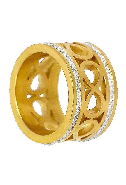 venta online de Anillo en acero dorado con circonitas motivo infinito venta online 276_A2170-A