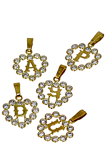 Colgante de oro 18K corazon con inicial S - foto 3 - rfcia.141_01141S