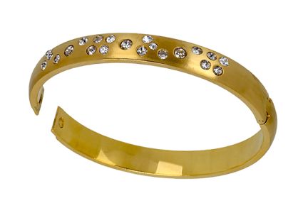 Pulsera de se&ntilde;ora en acero chapado en color oro amarillo con circonitas - foto 04 - rfcia 276_A2357-A