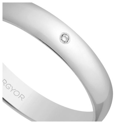 Alianza oro blanco 18 K y diamante - foto 04 - rfcia Argyor 5B353D