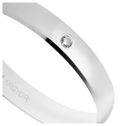 Alianza boda oro blanco con diamante - foto 04 - rfcia Argyor 5B35513D