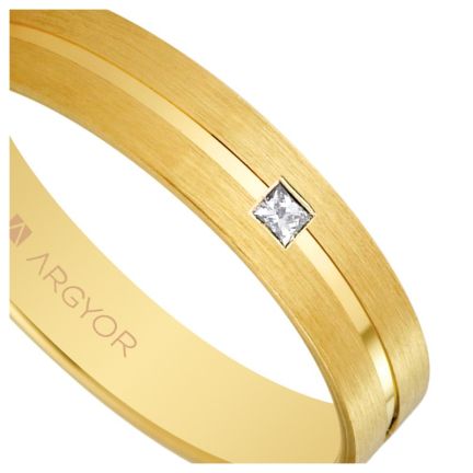 Alianza de oro amarillo 18 ktes con diamante - foto 04 - Argyor rfcia.5140494P
