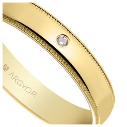 Alianza de oro amarillo 18 ktes con diamante - foto 04 - Argyor rfcia 045_5140512D