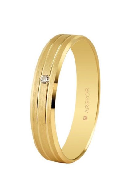 Alianza de oro amarillo 18 ktes con diamante - foto 3 - Argyor rfcia.5140436D