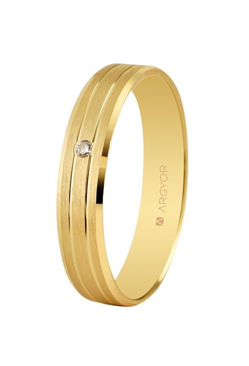 Alianza de oro amarillo 18 ktes con diamante - foto 3 - Argyor rfcia.5140436D