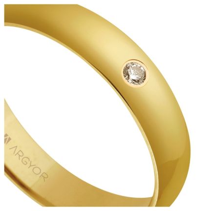 Alianza de oro amarillo y diamante de 0.03 ct - foto 04 - Argyor rfcia.5640001D