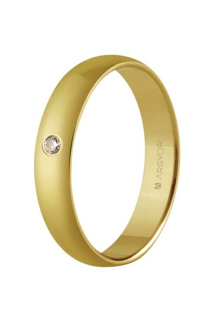 Alianza de oro 18 ktes y diamante de 0.03 ct - foto 1 - Argyor rfcia.5640001D