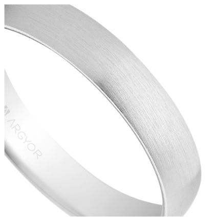 Alianza de oro blanco acabado satinado 4 mm Argyor 564B001S