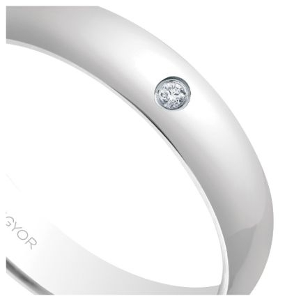 Alianza de oro blanco con diamante - foto 04 - rfcia 045_564B001D