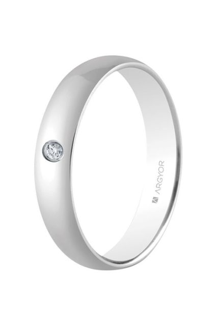 Alianza de oro blanco con diamante - foto 3 - rfcia.045_564B001D