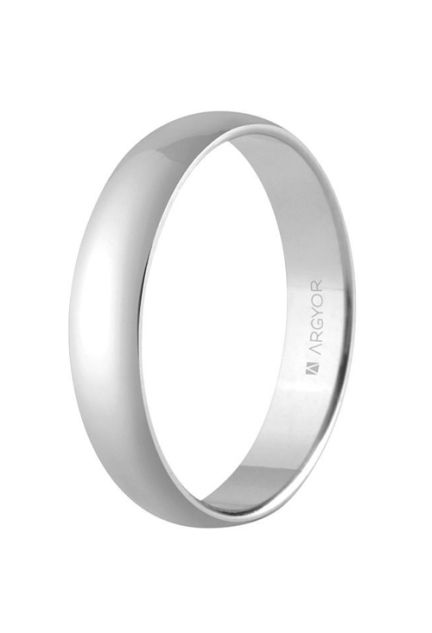 Alianza oro blanco de 18 Ktes, 4mm de ancho, Argyor 564B001