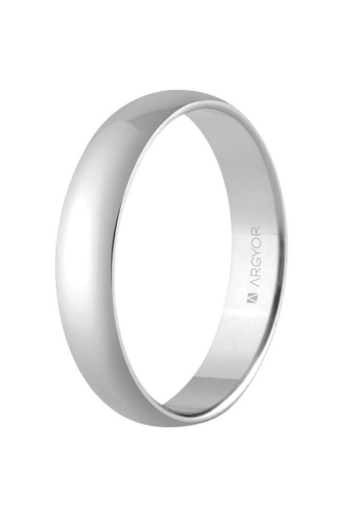 Alianza oro blanco de 18 Ktes, 4mm de ancho, Argyor 564B001 Alianza oro blanco de 18 Ktes, 4mm de ancho, Argyor 564B001