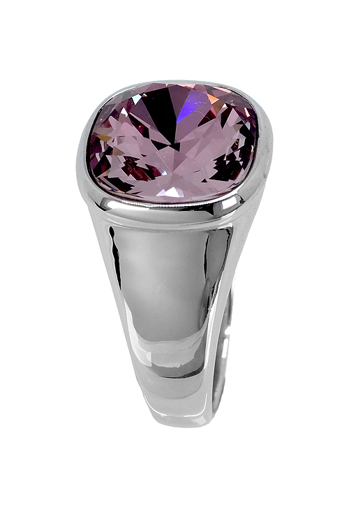 Anillo de plata tipo sello con cristal checo morado. 252_RS0927-92 Anillo de plata tipo sello con cristal swarovski morado - foto 05 - rfcia 252_RS0927-92