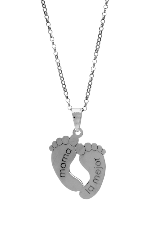 Gargantilla plata pies de bebé Día de la Madre. 266_023389-1-1 Gargantilla plata 925 para el Dia de la madre - foto 3 - rfcia.266_023389-1-1