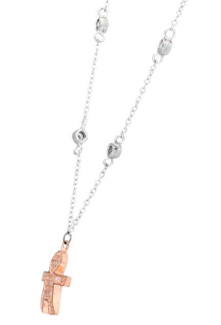 gargantilla plata bicolor motivo nino toma lateral 088_015682-3G_01