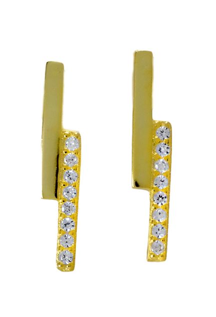 Pendientes de plata chapada en amarillo - foto 3 - rfcia.218_EH097Y00