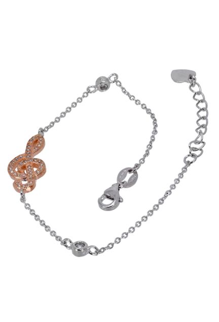 Pulsera en plata y circonitas, Clave de sol - foto 3 - rfcia.088_015682-1PU