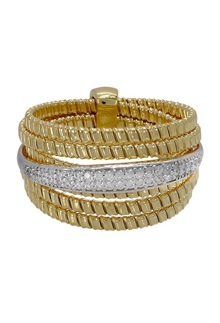 Anillo de plata chapado en oro con circonitas - foto 3 - rfcia.248_0545-AB