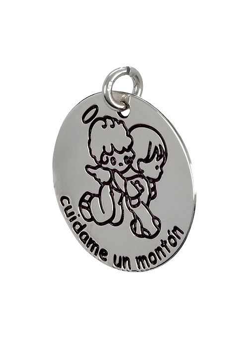 Charm de plata para pulsera. disco con leyenda “cuidame un monton”. 266_024273-1-10-11 Charm de plata para pulsera. disco con leyenda -cuidame un monton- - foto 04 - rfcia 266_024273-1-10-11