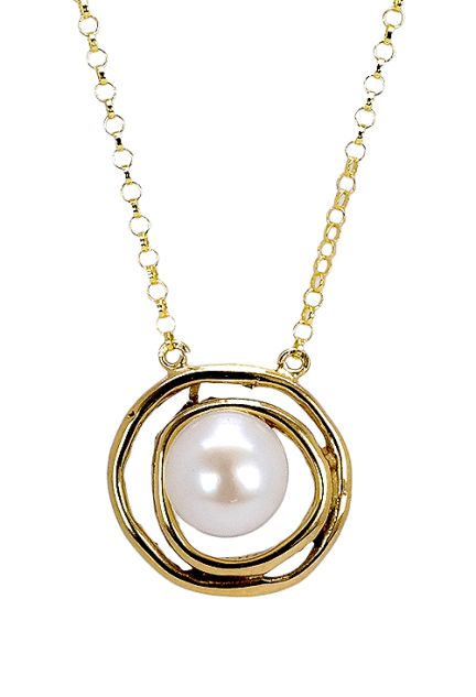 Gargantilla de plata chapada y perla cultivada - foto 3 - rfcia.266_023649-2-1