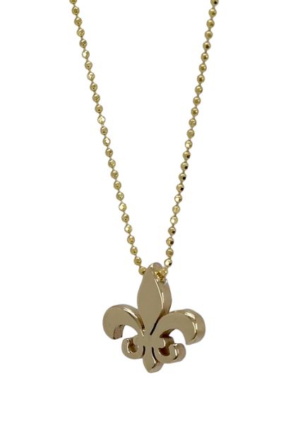 Gargantilla plata de ley chapada en oro con flor de lis - foto 04 - rfcia 266_023581-2-1