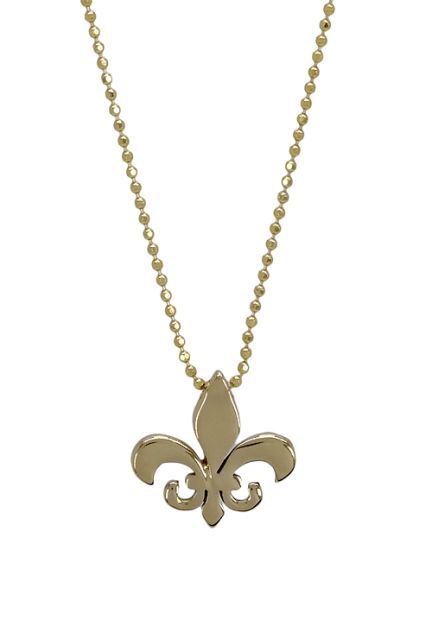 Gargantilla plata de ley chapada en oro con flor de lis - foto 3 - rfcia.266_023581-2-1