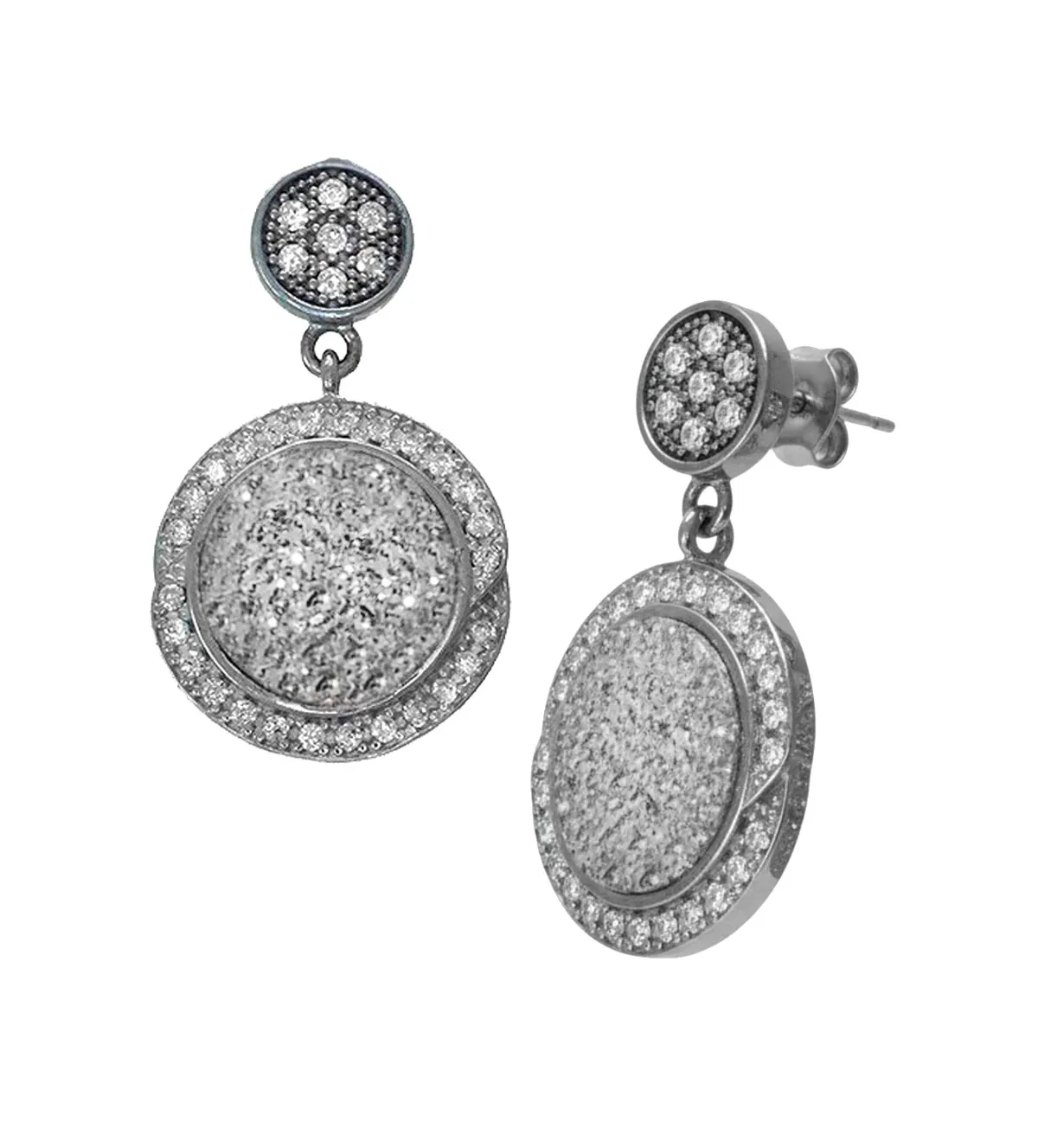 Pendientes de plata y ágata drusa 248_0430 pendientes de plata agata drusa y circones 248_0430-3