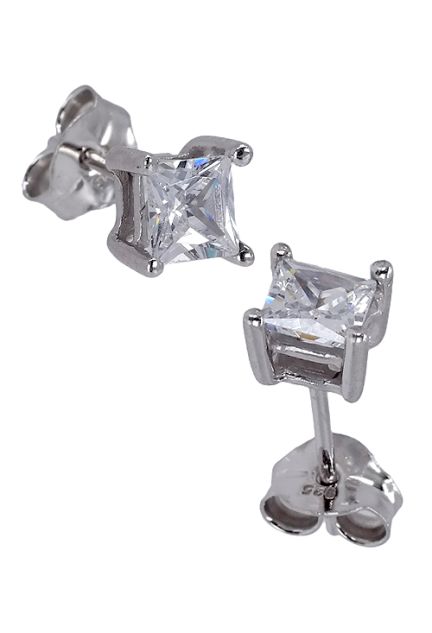 Pendientes de plata de ley con circonita princesa - foto 04 - rfcia 266_013511-1-1-1