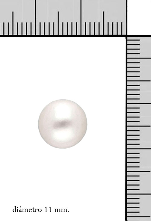 pendientes perla cultivada y oro 18 kilates vista con medidas 030_302-11-P-BO_M