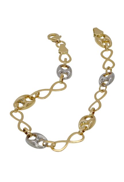 Pulsera de oro bicolor 18 K - foto 3 - rfcia.243_139-02400