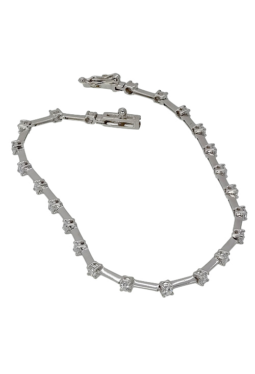 Pulsera de oro blanco 18 K con circonitas. 243_611-00001 Pulsera de oro blanco 18 K con circonitas - foto 3 - rfcia.243_611-00001