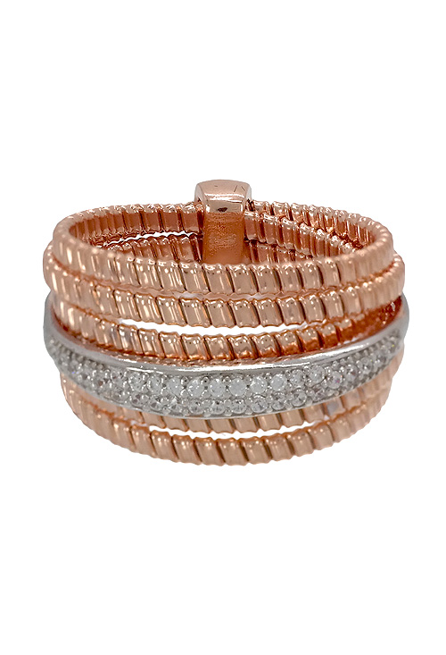 Anillo de plata para mujer 248_0545-RB Anillo de plata chapado en oro con circonitas - foto 3 - rfcia.248_0545-RB