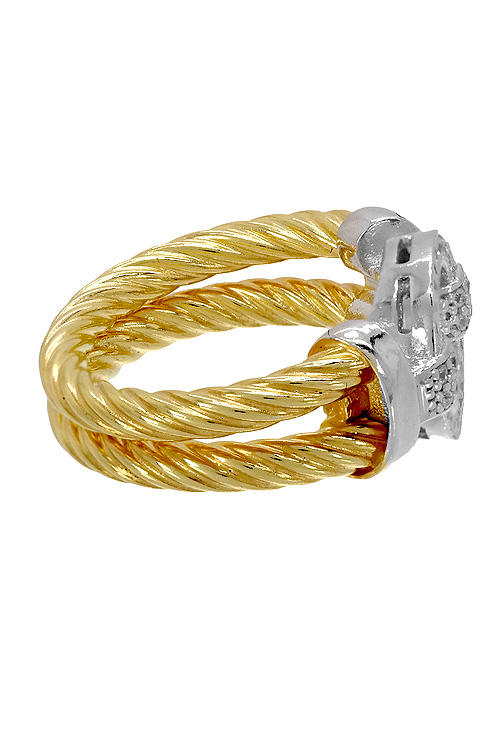 Anillo de plata de ley bicolor IP amarillo y circonitas 0570-AB Anillo de plata de ley bicolor IP amarillo y circonitas - foto 04 - rfcia 248_0570-AB