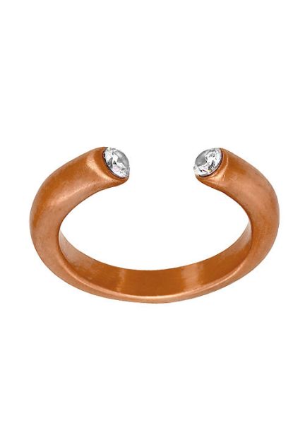 Anillo de acero chapado en IP rosa con circonitas 276_A2351-R-0