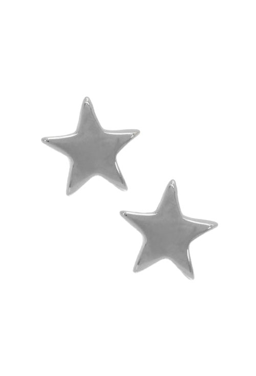 Pendientes oro blanco 18k forma de estrella 243_466-00074-B pendientes-oro-blanco-18k-forma-de-estrella-i-rfcia.243_466-00074-B vista frontal