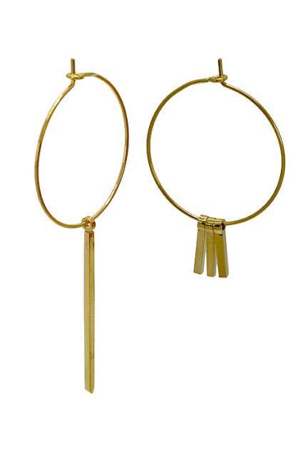 pendientes de acero chapado IP amarillo