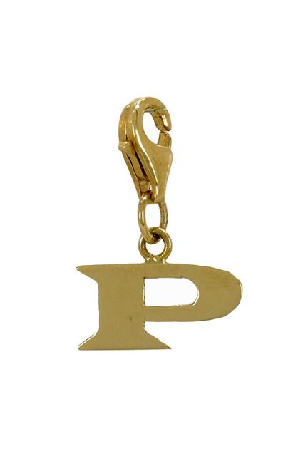 Charm oro amarillo 18 ktes, inicial P 003_CH-M51015876P