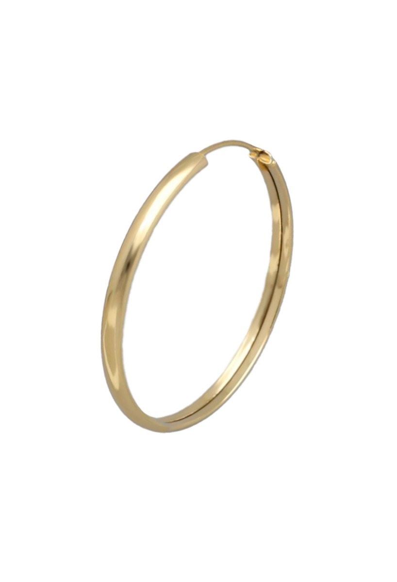 Pendientes de aro oro amarillo 18 ktes. 030_212-R criollas oro amarillo 18 ktes chanela media caña 20mm de diametro exterior foto detalle para web el rubi joyeros