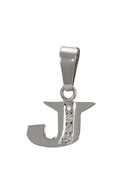 inicial J de oro blanco con diamantes 003_B51085896J