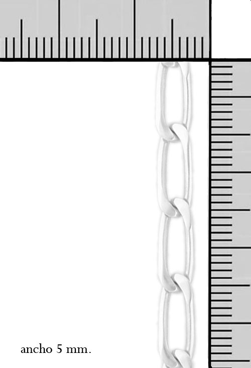 Cadena plata de ley 127_AG-BILBAO(4)150-60 cadena de plata para hombre eslabones modelo bilbao foto con medidas